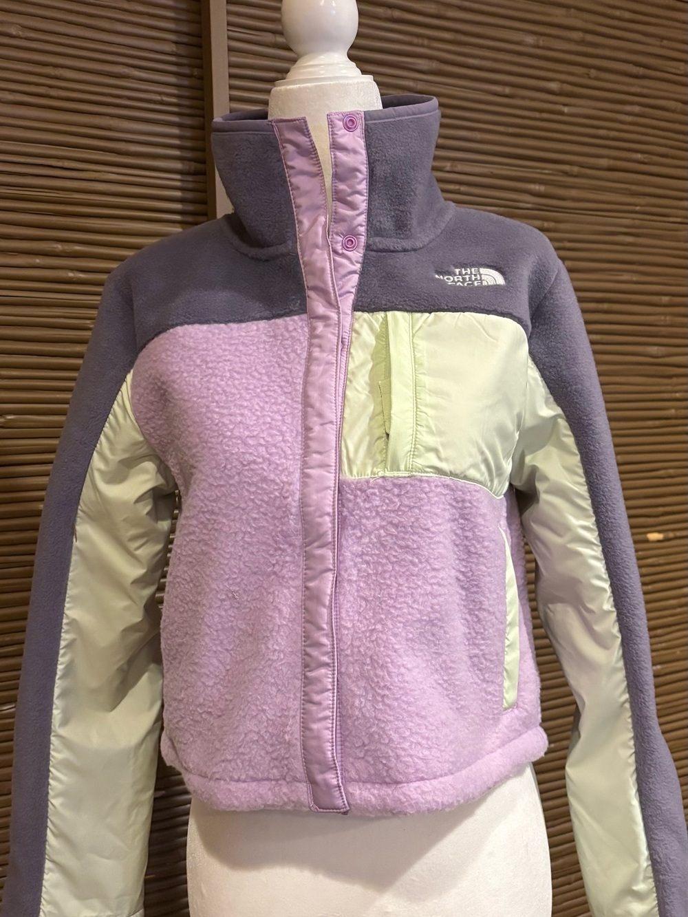 The North Face Lavender and Light Green Kids -Fleece Jacket